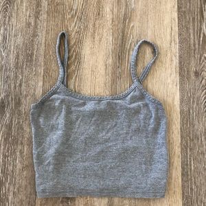 Topshop Grey Crop Tank